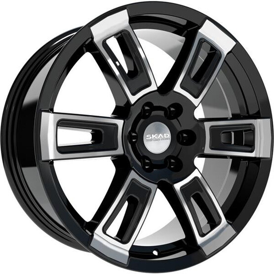 Диск Скад Тор 18x8 6x139.7 ET25 DIA106.1 АЛМАЗ ЧЕРНЫЙ
