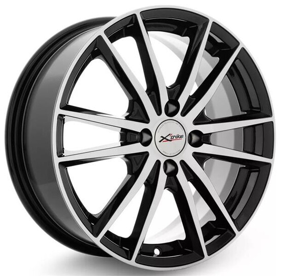 Диск X'trike X-129 16x6.5 4x100 ET45 DIA67.1 BK/FP