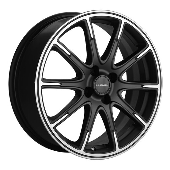 Диск Khomen 1707 17x6.5 4x100 ET43 DIA60.1 BLACK-FP MATT